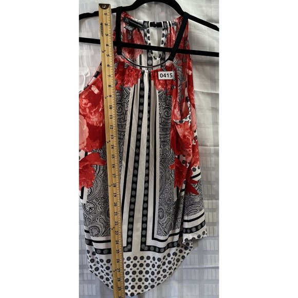 INC WOMEN TOP Size L Multi Color Sleeveless - Picture 4 of 13